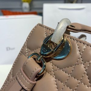 1-Christian Dior Small Lady Dior Klassik Bag Gold Toned Hardware Beige For Women 8In20cm Cd   9988