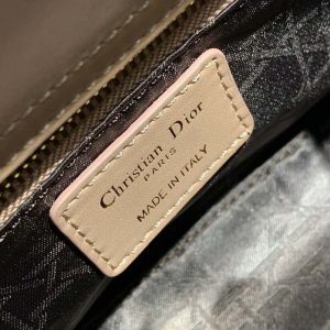 2-Christian Dior Small Lady Dior Klassik Bag Gold Toned Hardware Beige For Women 8In20cm Cd   9988