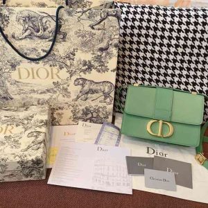 6 christian dior medium 30 montaigne bag deep mint green box for women 24cm9in cd 9988