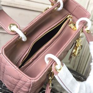 8 christian dior medium lady dior bag gold toned hardware dusty pink for women 24cm9in cd 9988