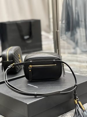 1-Saint Laurent Lou Belt Bag Black In Matelass Gold Toned Hardware For Women 6.1In15cm Ysl 614031Dv7071000   9988