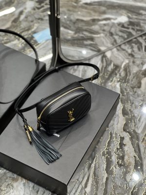 2-Saint Laurent Lou Belt Bag Black In Matelass Gold Toned Hardware For Women 6.1In15cm Ysl 614031Dv7071000   9988