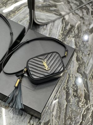 3-Saint Laurent Lou Belt Bag Black In Matelass Gold Toned Hardware For Women 6.1In15cm Ysl 614031Dv7071000   9988
