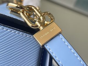 1-Louis Vuitton Twist Mm Monogram Flower Bleu Nuage Blue For Women Womens Handbags Shoulder And Crossbody Bags 9.1In23cm Lv M59627   9988