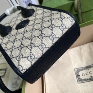 1 gucci mini tote bag with interlocking g beige and blue gg supreme canvas for women 78in20cm 671623 k9gsn 4075 9988