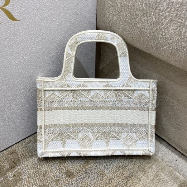 1 christian dior mini dior book tote embroidery stars gold dior bag beige for women womens handbags 9in23cm cd 9988