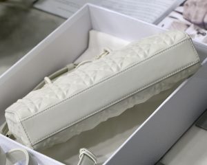 1 christian dior lady djoy bag white macrocannage technical fabric white for women womens handbags 26cm cd m0540otid m933 9988