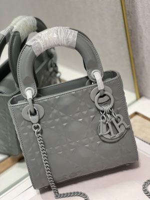christian dior mini lady dior bag dark grey for women womens handbags crossbody bags 17cm cd 9988