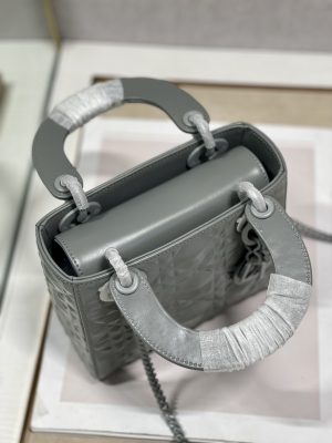 3 christian dior mini lady dior bag dark grey for women womens handbags crossbody bags 17cm cd 9988