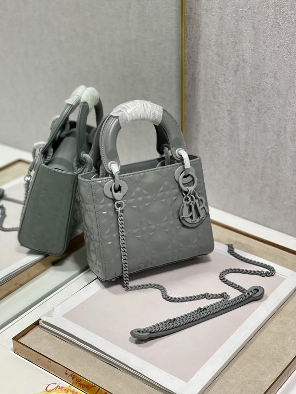 13 christian dior mini lady dior bag dark grey for women womens handbags crossbody bags 17cm cd 9988
