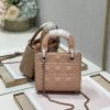 christian dior mini lady dior bag cannage with beaded motif brown for women womens handbags crossbody for bags 18cm cd 9988