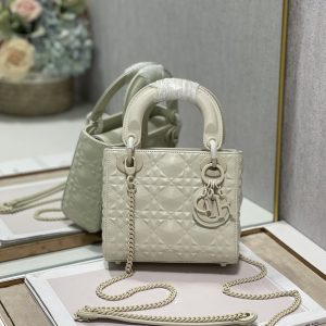 1 christian dior mini lady dior bag latte cannage with beaded motif beige for women womens handbags crossbody for bags 18cm cd m0505inea m030 9988