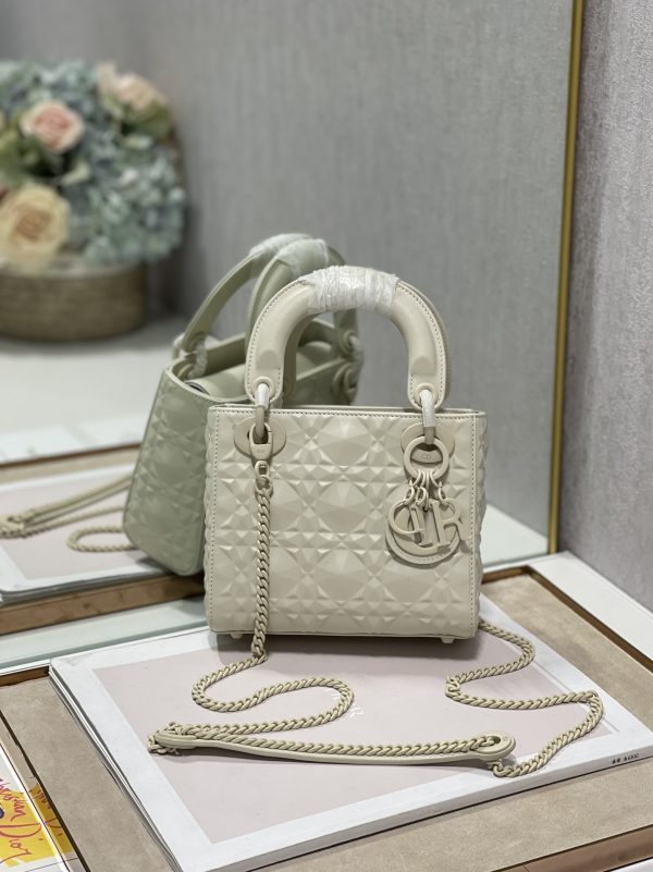 1 christian dior mini lady dior bag latte cannage with beaded motif beige for women womens handbags crossbody for bags 18cm cd m0505inea m030 9988