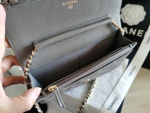 1-Chanel Mini Flap Bag Grey For Women 7.2In18.5Cm   9988