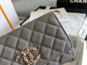 2-Chanel Mini Flap Bag Grey For Women 7.2In18.5Cm   9988