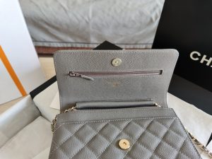4-Chanel Mini Flap Bag Grey For Women 7.2In18.5Cm   9988