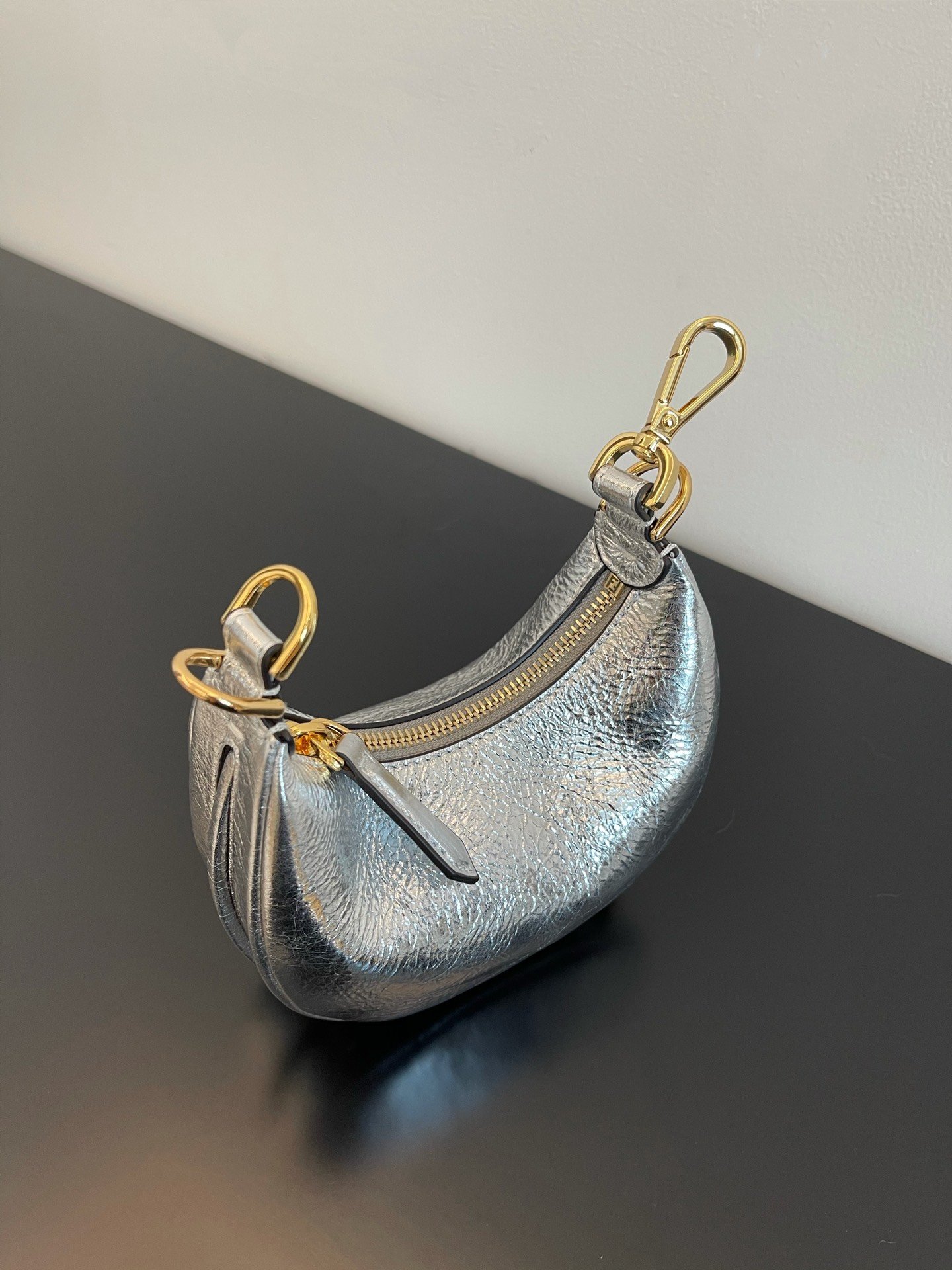 FENDI Zucchino Print PVC Chain Hand Bag Blue 8BR594 - Ckso
