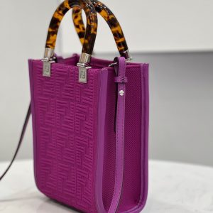 1 fendi mini sunshine shopper purple for women womens handbags shoulder and crossbody bags 71in18cm ff 8bs051 9988