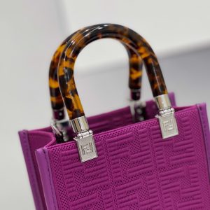 5 fendi mini sunshine shopper purple for women womens handbags shoulder and crossbody bags 71in18cm ff 8bs051 9988