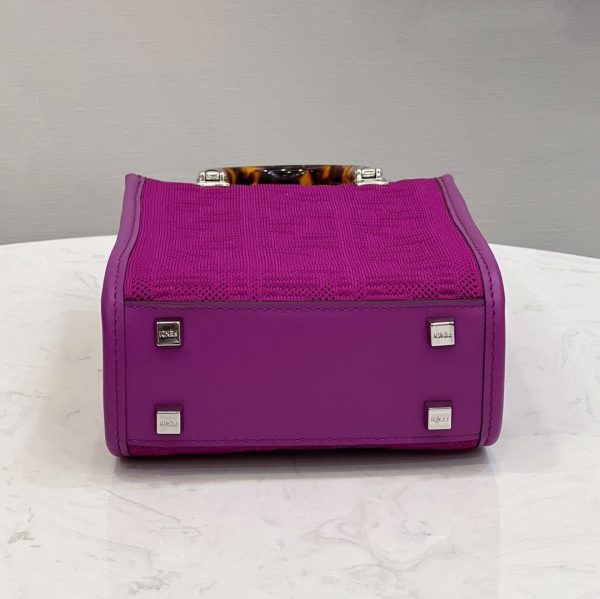 6 fendi mini sunshine shopper purple for women womens handbags shoulder and crossbody bags 71in18cm ff 8bs051 9988