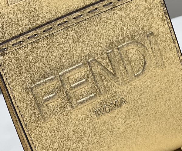 3 fendi mini sunshine shopper gold for women womens handbags shoulder and crossbody bags 71in18cm ff 8bs051ajh7f1gnn 9988