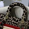 christian dior medium lady dlite bag leopard brown for women womens handbags crossbody bags 24cm cd 9988