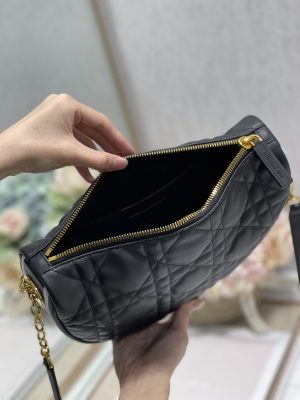 christian dior medium dior vibe hobo bag black cannage black for women womens handbags crossbody bags 30cm cd m7201onoa m911 9988