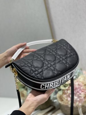1-Christian Dior Medium Dior Vibe Hobo Bag Black Cannage Black For Women Womens Handbags Crossbody Bags 30Cm Cd M7201onoa_M911   9988