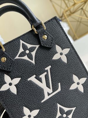 louis vuitton petit sac plat monogram empreinte blackbeige for women womens handbags shoulder and crossbody bags 55in14cm lv m81416 9988