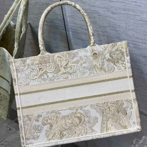 7 christian dior medium dior book Jet tote goldtone toile de jouy embroidery gold for women womens handbags 36cm cd m1296ztqo m01e 9988