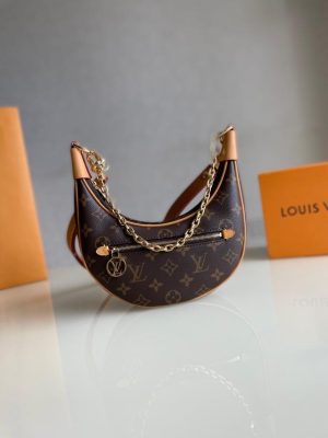 4-Louis Vuitton Loop Monogram Canvas For Women Womens Handbags Shoulder And Crossbody Bags 9.1In23cm Lv M81098   9988