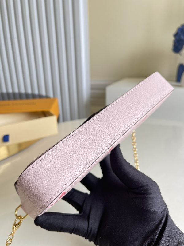 5 louis vuitton felicie pochette monogram empreinte pink for women womens bags shoulder and crossbody bags 83in21cm lv m80498 9988