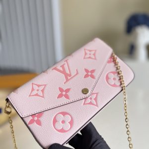 11 louis vuitton felicie pochette monogram empreinte pink for women womens bags shoulder and crossbody bags 83in21cm lv m80498 9988