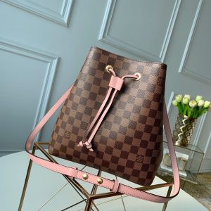 4 louis vuitton neonoe bucket bag damier ebene canvas venus pink for women womens handbags shoulder and crossbody bags 102in26cm lv n40198 9988
