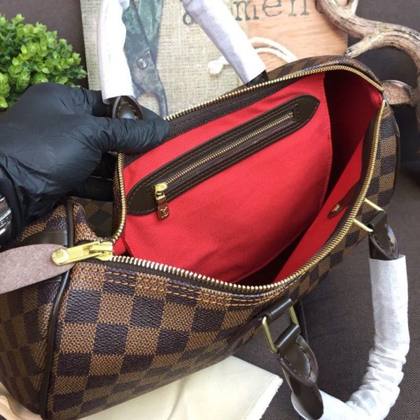 2 louis vuitton speedy 35 damier ebene canvas for women womens handbags travel bags 138in35cm lv n41363 9988