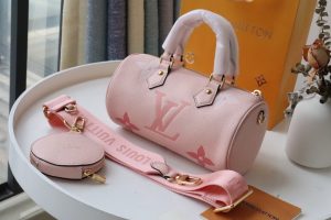 louis vuitton papillon bb monogram empreinte bouton de rose pink for women womens handbags shoulder and crossbody bags 79in20cm lv m45707 9988