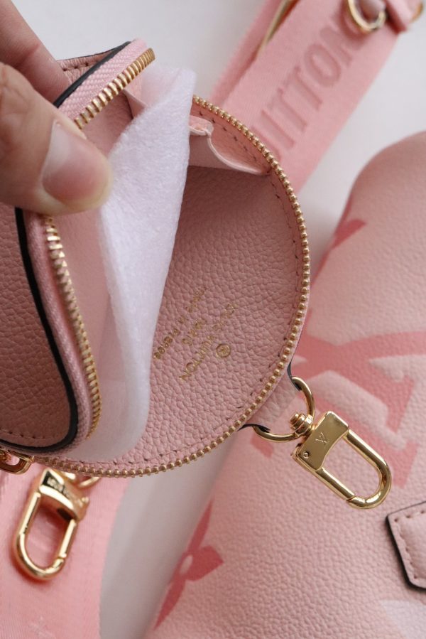 3 louis vuitton papillon bb monogram empreinte bouton de rose pink for women womens handbags shoulder and crossbody bags 79in20cm lv m45707 9988