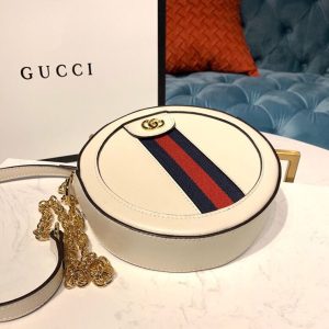 1-Gucci Ophidia Mini Gg Round Shoulder Bag White For Women 7In18cm Gg   9988
