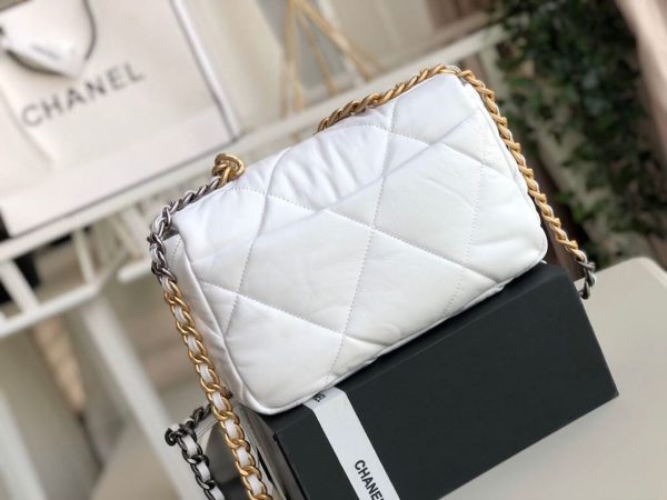 7 chanel 19 handbag white for women 101in26cm as1160 9988