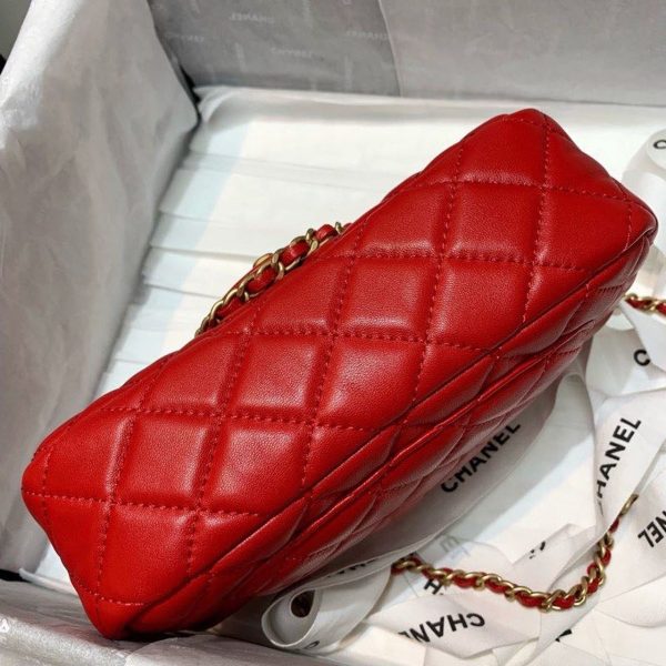2 chanel flap bag with cc ball on strap red for women womens handbags shoulder and crossbody bags 78in20cm as1787 9988
