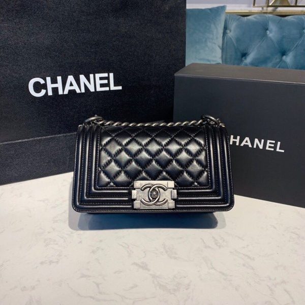 4 teaser chanel small boy handbag silver hardware black for women womens bags shoulder and crossbody bags 78in20cm a67085 9988