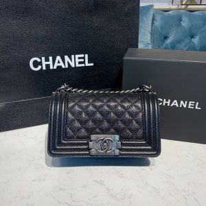 4 chanel top small boy handbag silver hardware black for women womens bags shoulder and crossbody bags 78in20cm a67085 9988 1