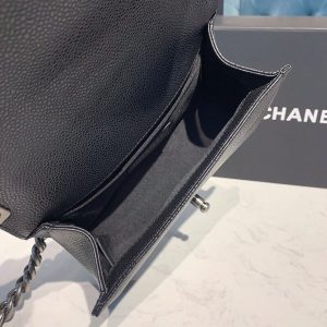 9 chanel top small boy handbag silver hardware black for women womens bags shoulder and crossbody bags 78in20cm a67085 9988 1