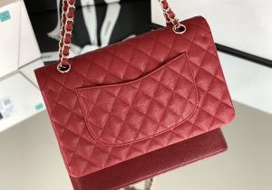 chanel classic handbag 26cm red for women a01112 9988
