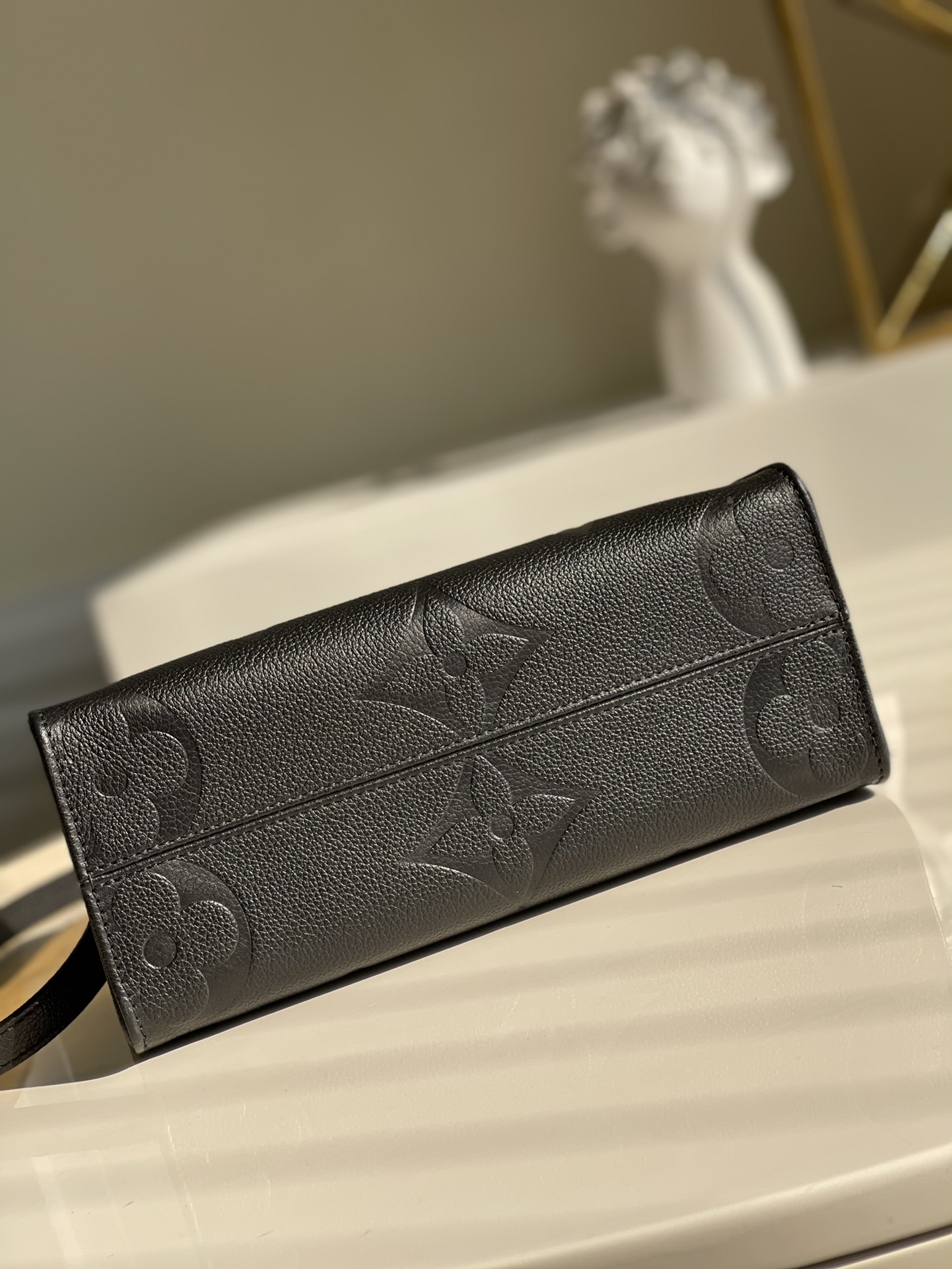 1 louis vuitton onthego pm tote bag monogram empreinte black for women womens handbags shoulder and crossbody bags 98in25cm lv m45653 9988