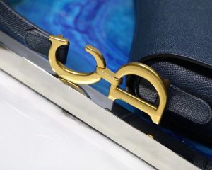 christian dior saddle shoulder bag blue for women 7in17cm cd 9988