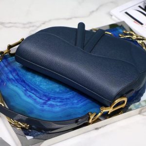 3 christian dior saddle shoulder bag blue for women 7in17cm cd 9988