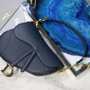 7 christian dior saddle shoulder bag blue for women 7in17cm cd 9988