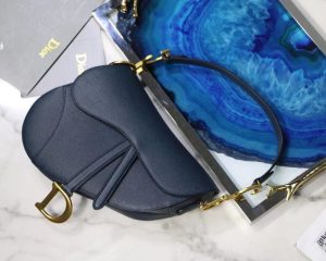 14 christian dior saddle shoulder bag Out blue for women 7in17cm cd 9988
