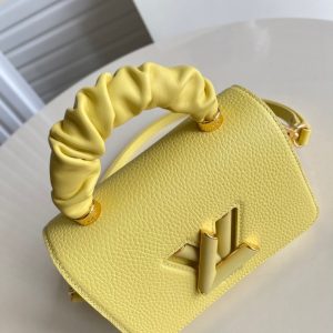 1 louis vuitton twist pm ginger yellow for women womens handbags shoulder and crossbody bags 75in19cm lv m58571 9988